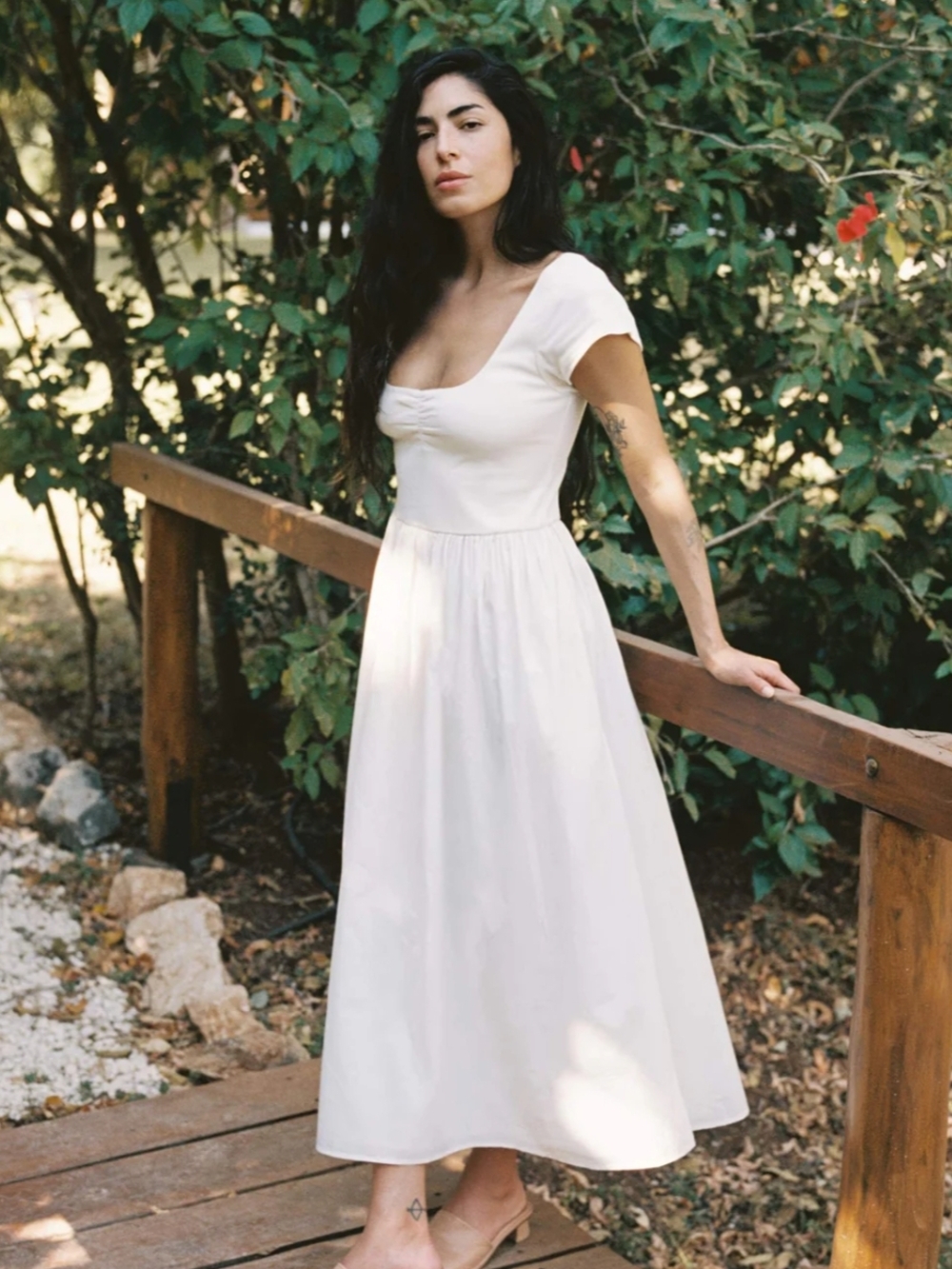 Christy Dawn Monica Dress Antique White PETITE XS - Picture 3 of 4